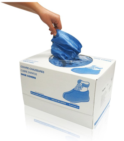 Venitex SURCHPE Blue Polyethylene Disposable Overshoes PPE Case of 50 Pairs 
