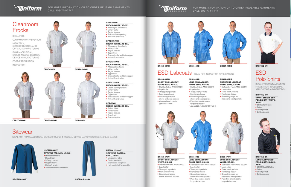 Uniform tech PIP ESD CR frocks